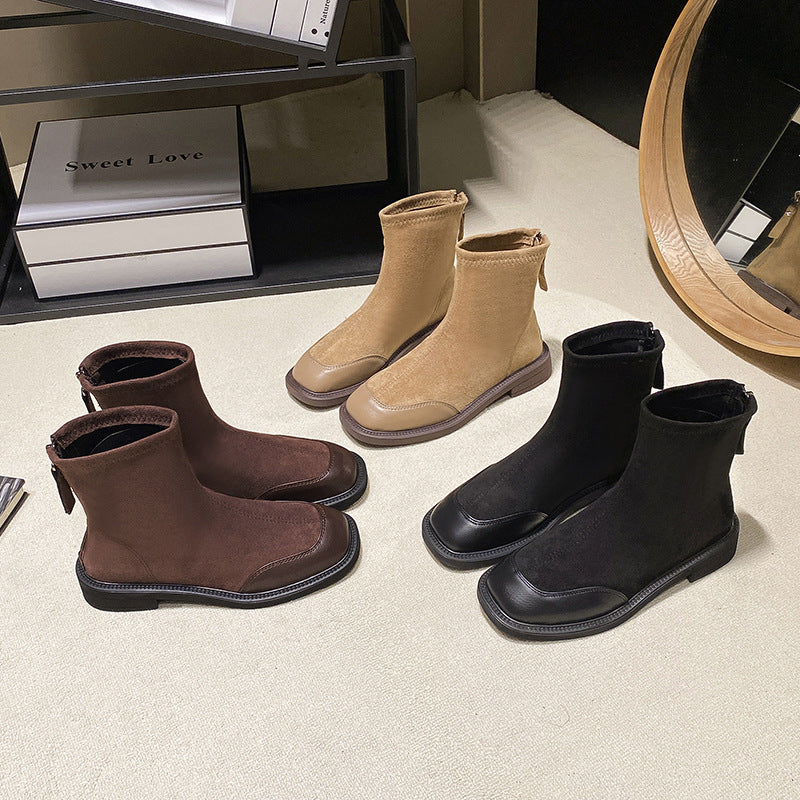 Women's Skinny Flat Stretch Korean Soft Bottom Boots