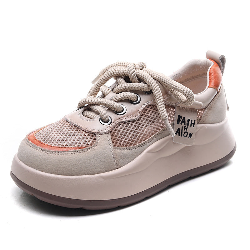 Women's Bottom Summer Thin Mesh Breathable Platform Women's Casual Shoes