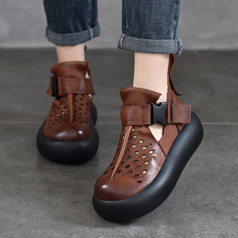 Women's Price Genuine Retro First Layer Cowhide Sandals