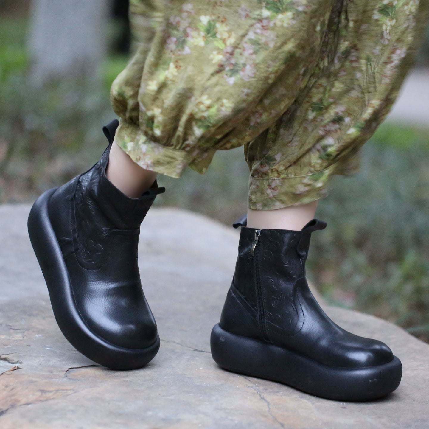 Top Layer Cowhide Light Bread Bottom Boots