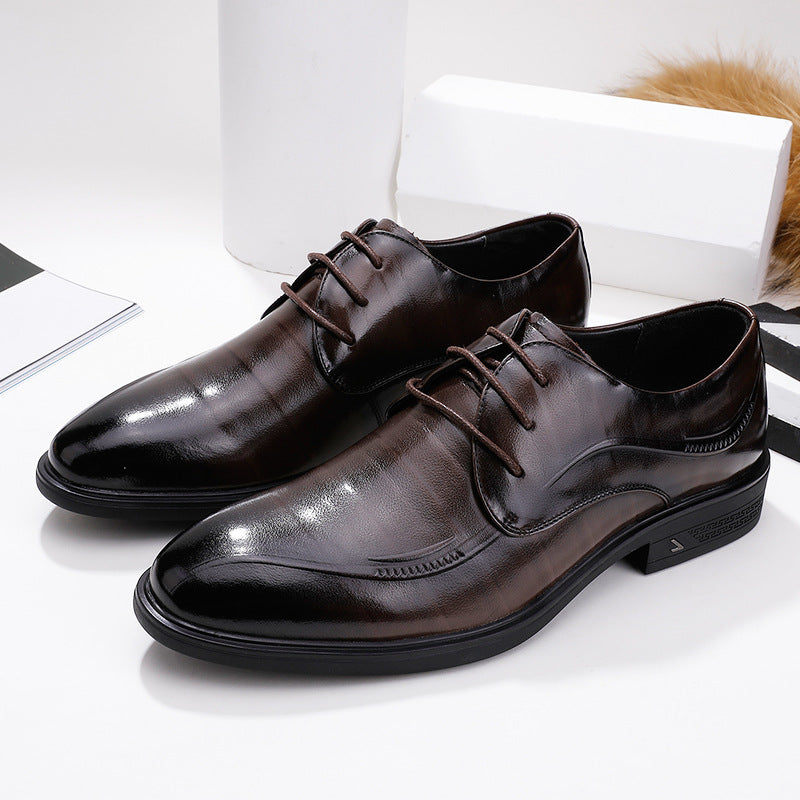 Men's Business Formal Wear Soft Bottom Top Leather Shoes