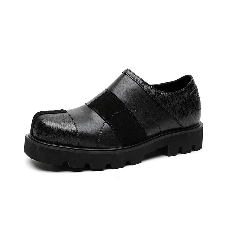 Men's Formal Color Matching British Trend Hight Leather Shoes