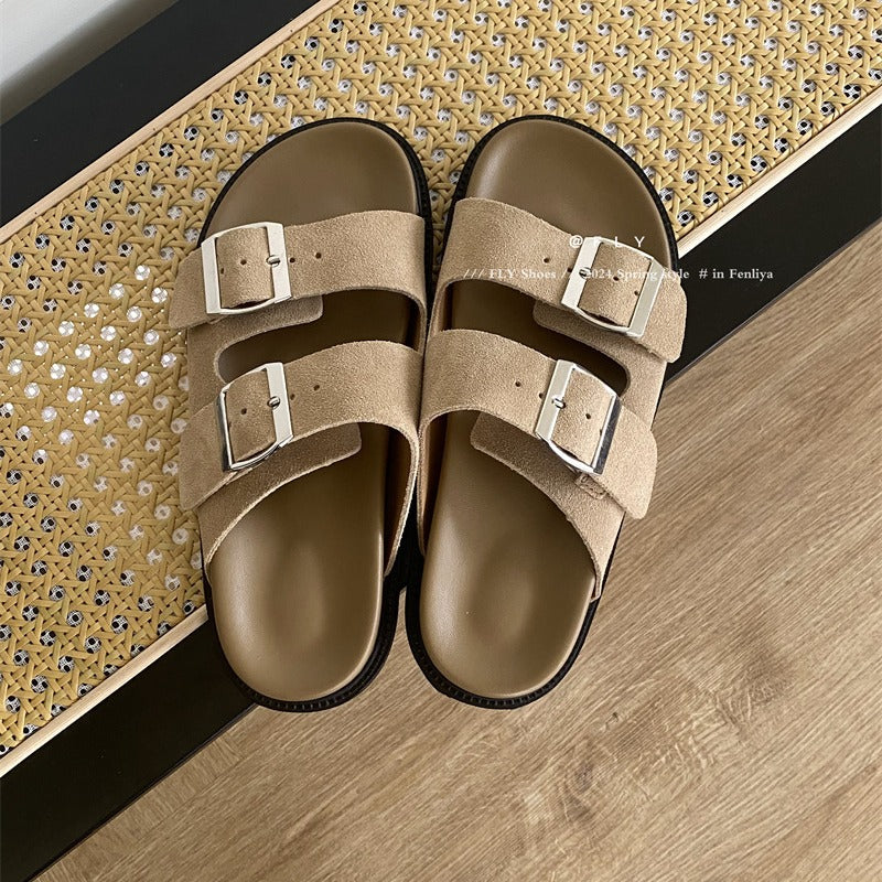 Women's One-word With Platform Summer Outer Wear Stylish Slippers