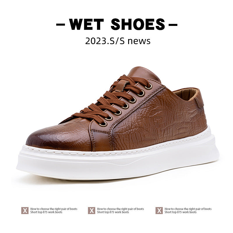 Men's Flow British Style Polished Soft Bottom Sneakers