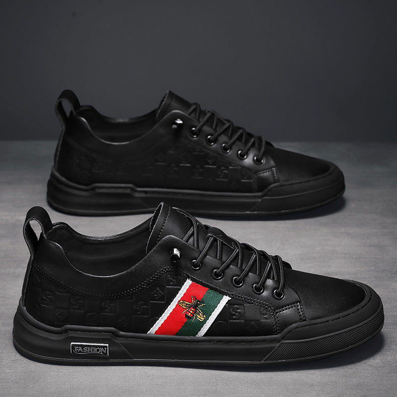 Men's Fashion Four Versatile Slip-on Lofter Black Casual Shoes