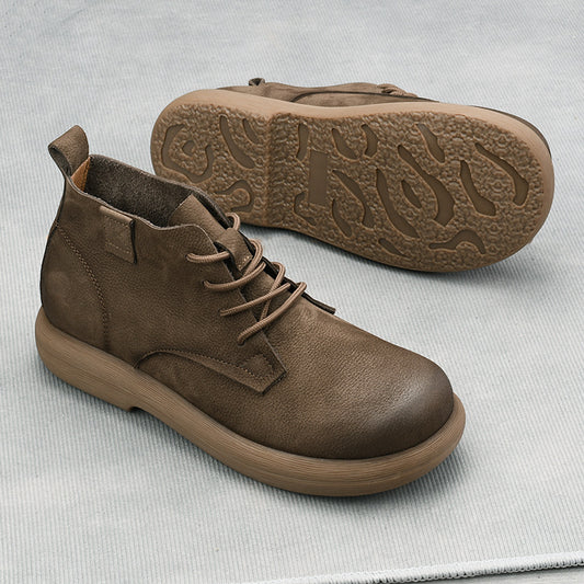 Men's Top Layer Cowhide Martin Soft Bottom Boots