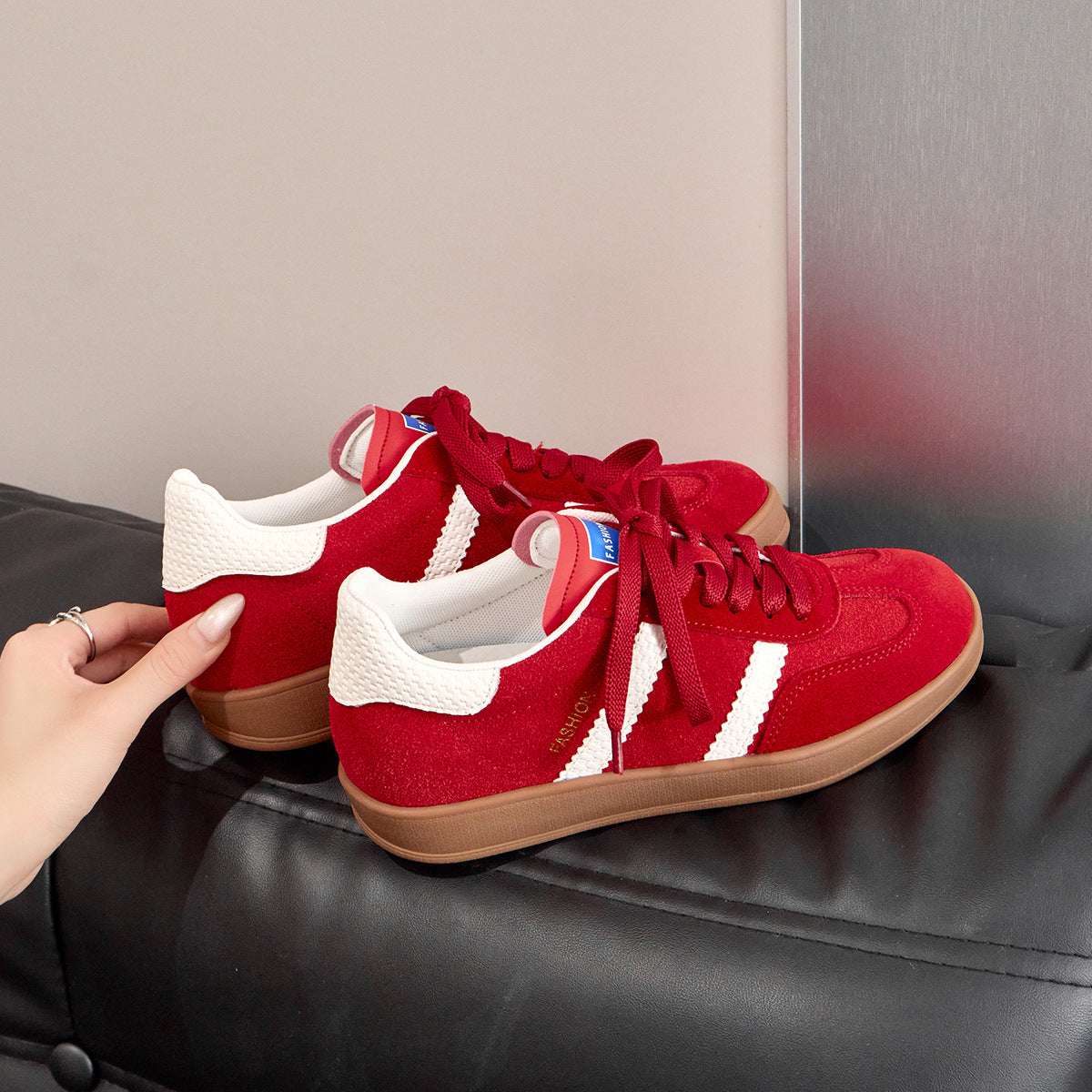 Women's Genuine German Training Three Bars Thick Sneakers