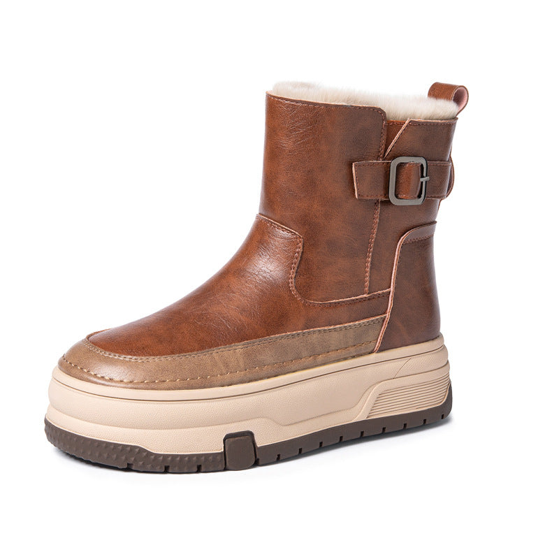 Style Versatile Fleece Lined Padded Warm Keeping Snow Boots