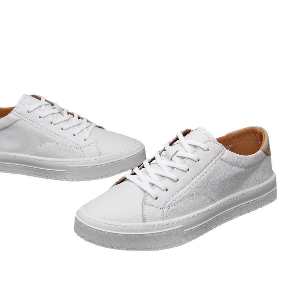 Men's Wear Summer Breathable Trendy Single Bottom White Casual Shoes