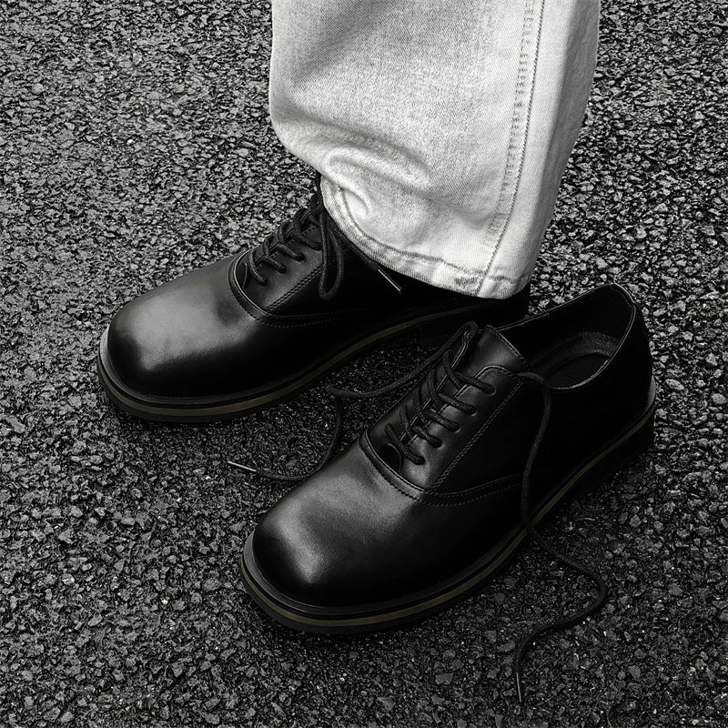 Thick Bottom Derby British Business Formal Leather Shoes