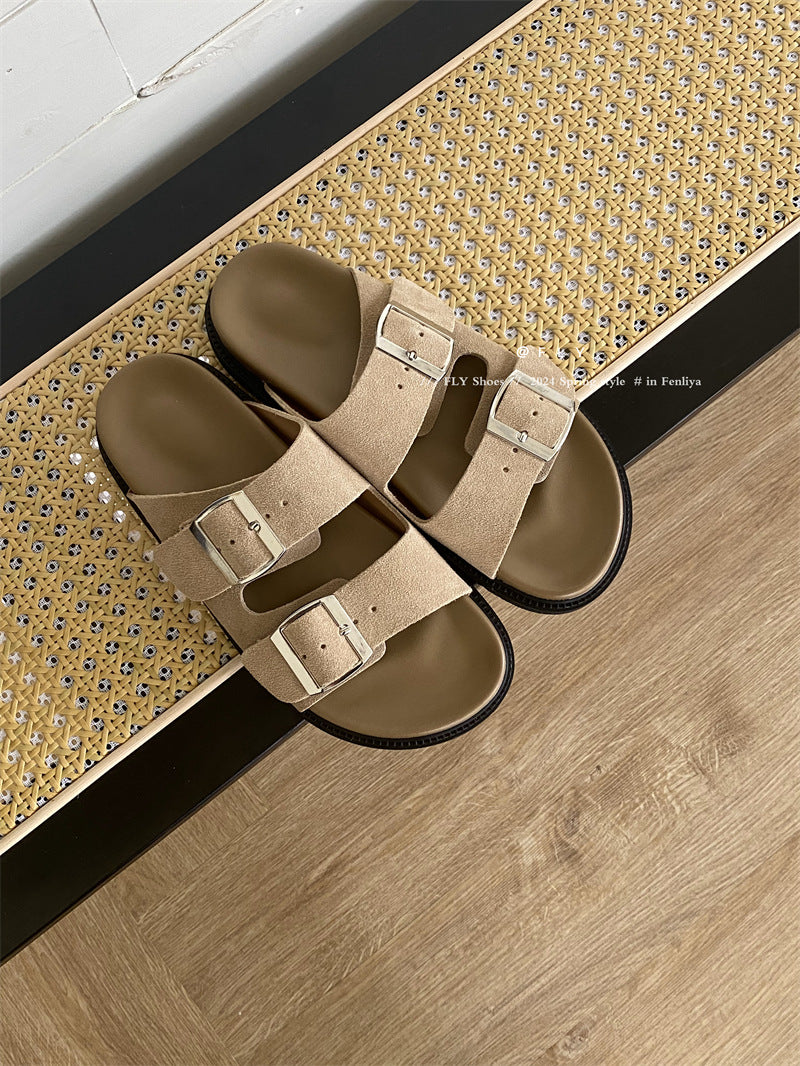 Women's One-word With Platform Summer Outer Wear Stylish Slippers
