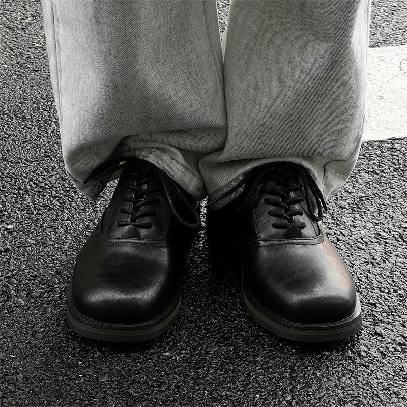 Thick Bottom Derby British Business Formal Leather Shoes