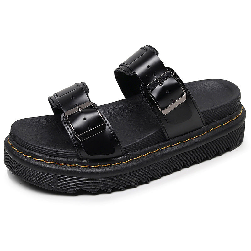 Women's Summer Martin Roman Buckle Open Toe Beach Sandals