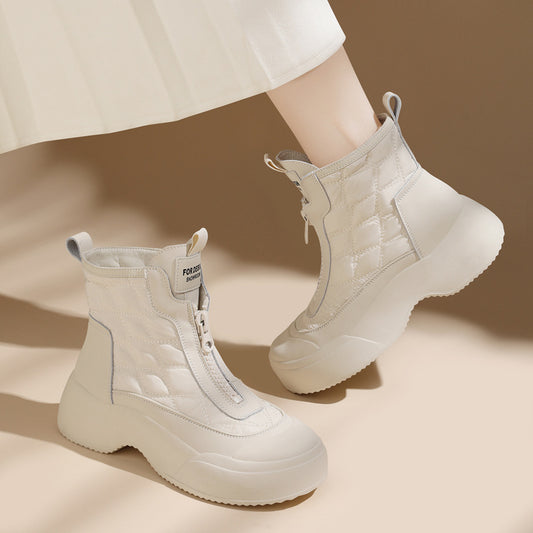 Women's Fashion Martin Height Increasing Autumn Versatile Snow Boots