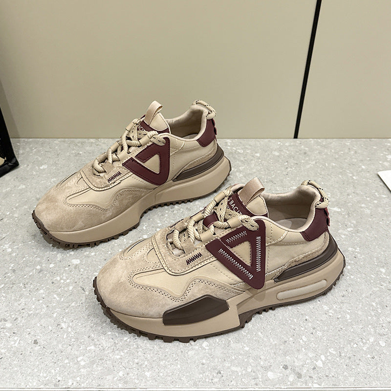 Women's White For Female Platform Height Increasing Sneakers
