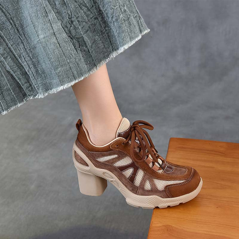 Fashionable Breathable Sports Style High Pumps Women's Casual Shoes