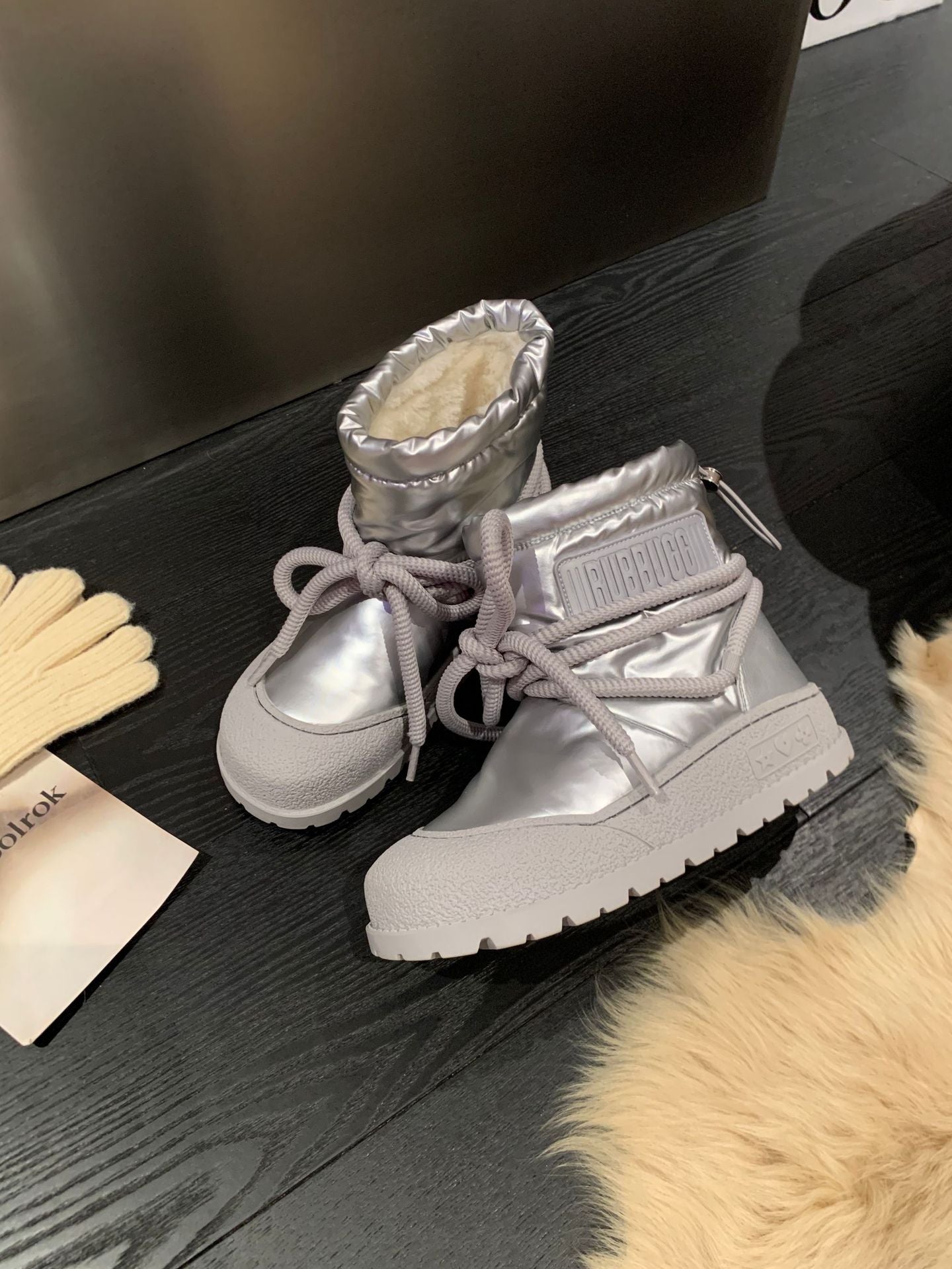Women's Genuine Platform Warm Fashion Thickening Thermal Snow Boots