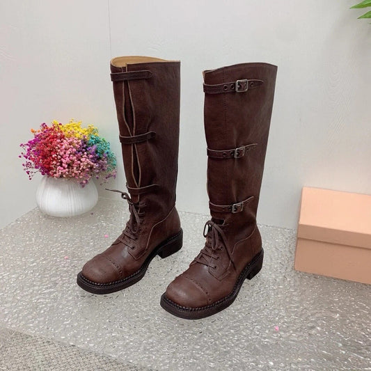 Women's Plus Size Knight Retro British Long Boots