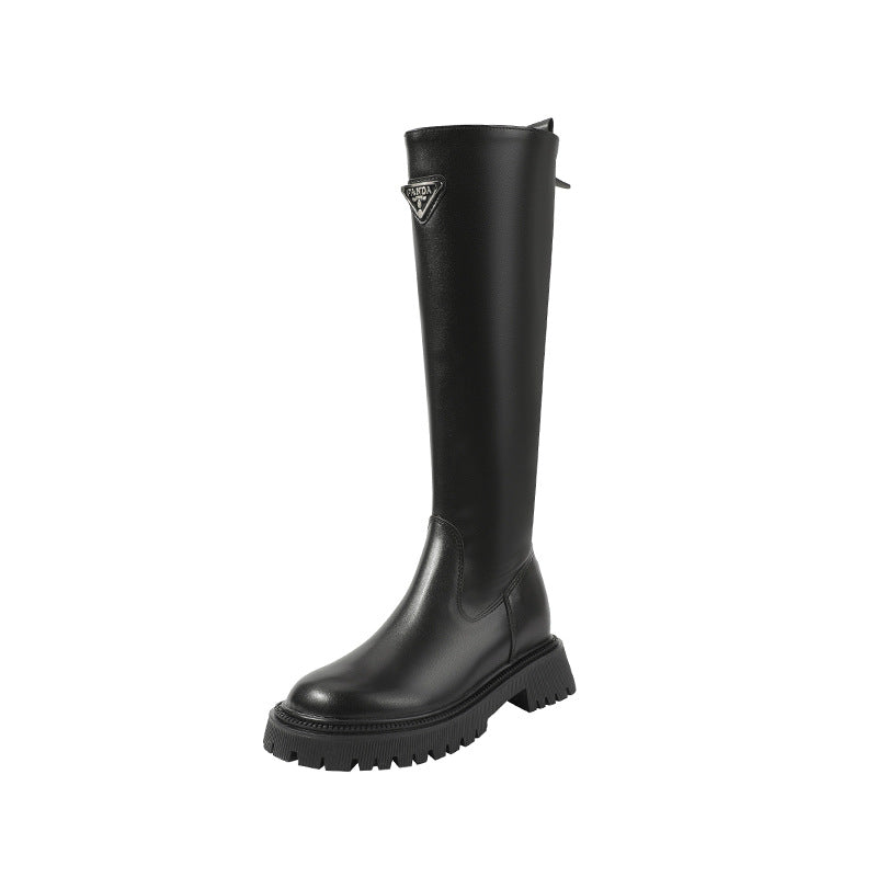 Insole Long Female Fleece Lined Triangle Boots