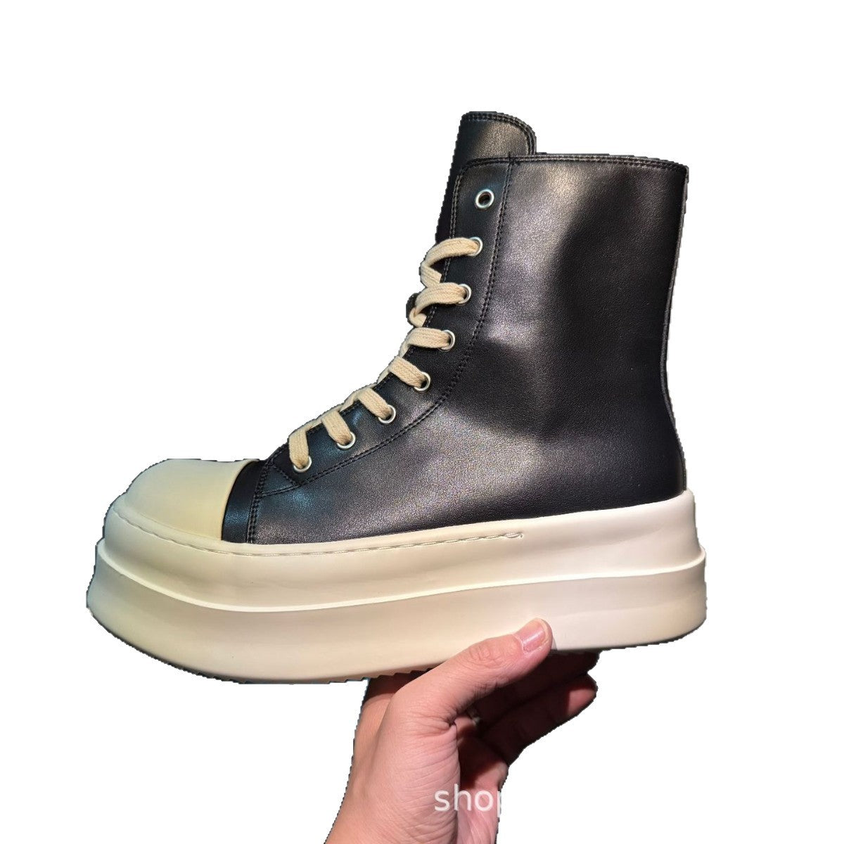 Couple Dark Four Breathable Thick Sole Height Increasing High Street Sneakers