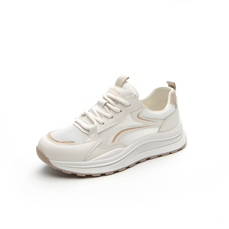 Women's Size Dad Running Sports White Mesh Sneakers