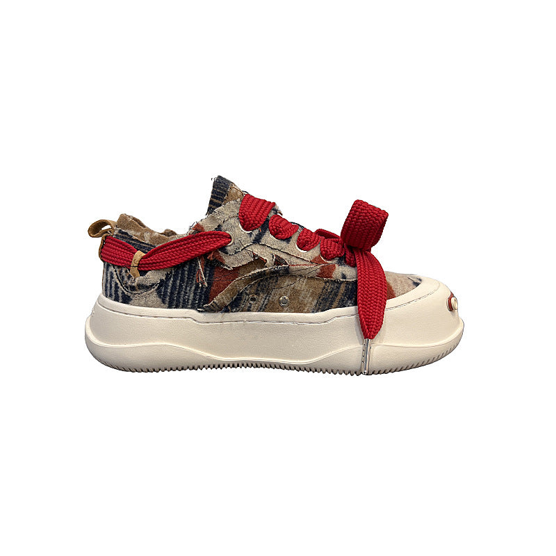 Men's High Version Smiling Female Tan Sweet Cat Casual Shoes