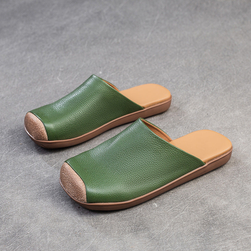Women's Toe Box For Outdoors Square Artistic Slippers