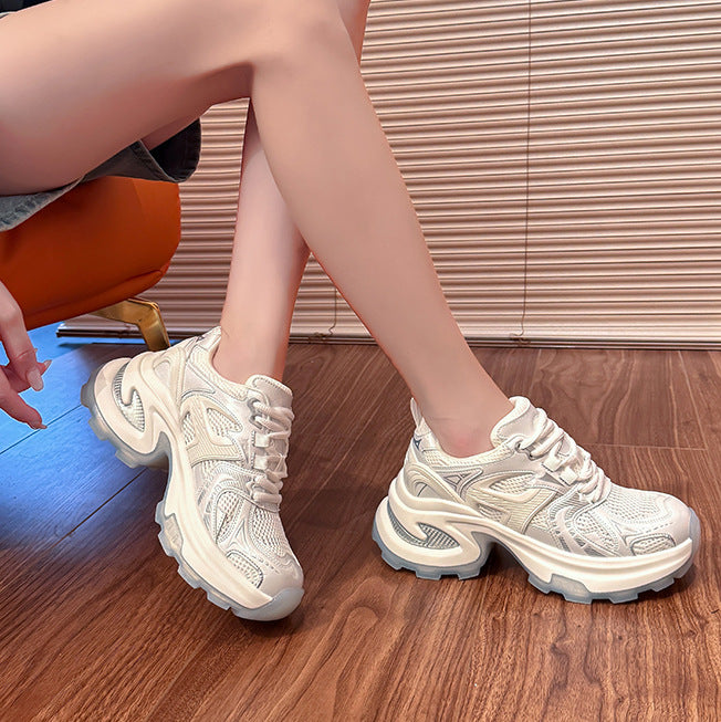 Women's Fashionable Spring Korean Style Thick Bottom Sneakers