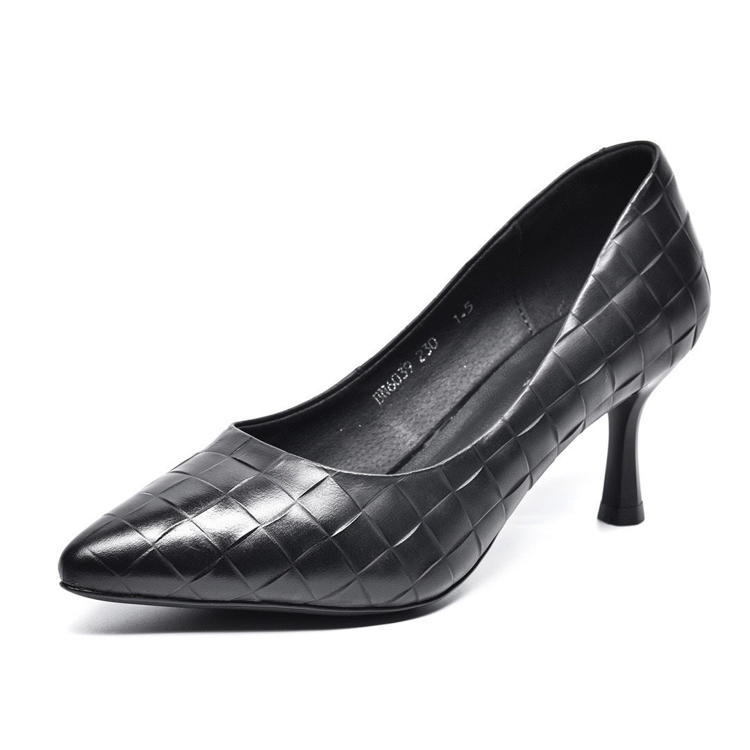 Women's Pumps Spring Genuine Pointed Toe Soft Women's Shoes