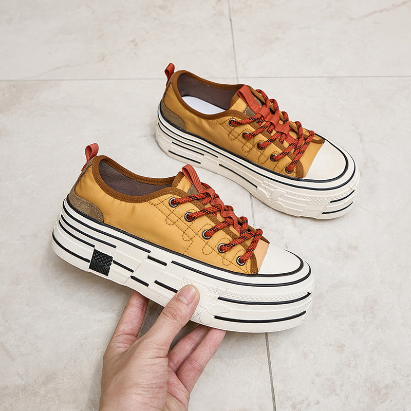 Women's Increasing Insole Summer Thick Bottom Fashion White Versatile Women's Casual Shoes
