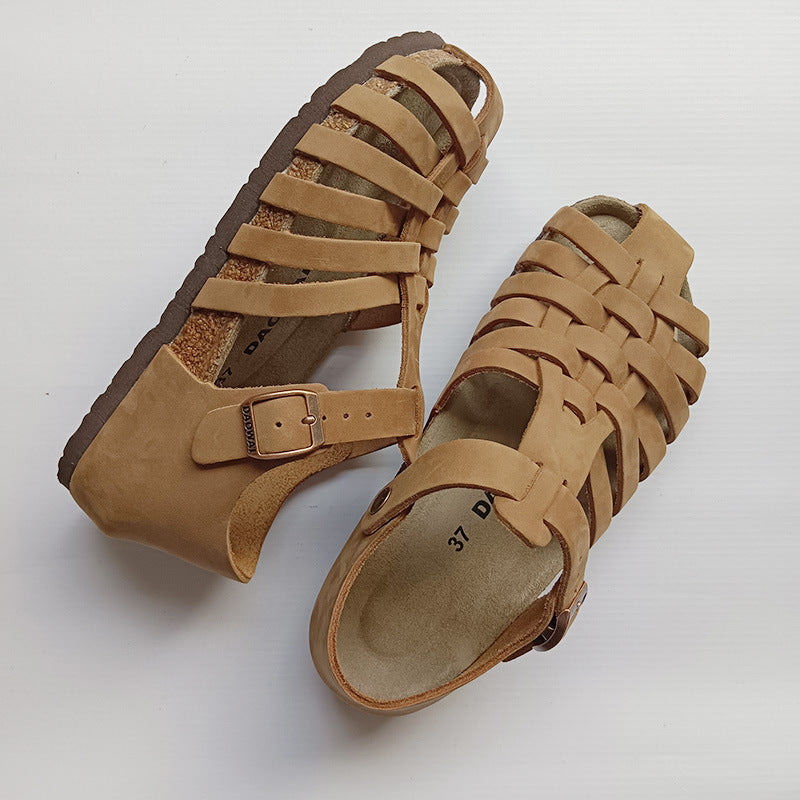 Women's Roman Outside The Island Wrapped Woven Sandals
