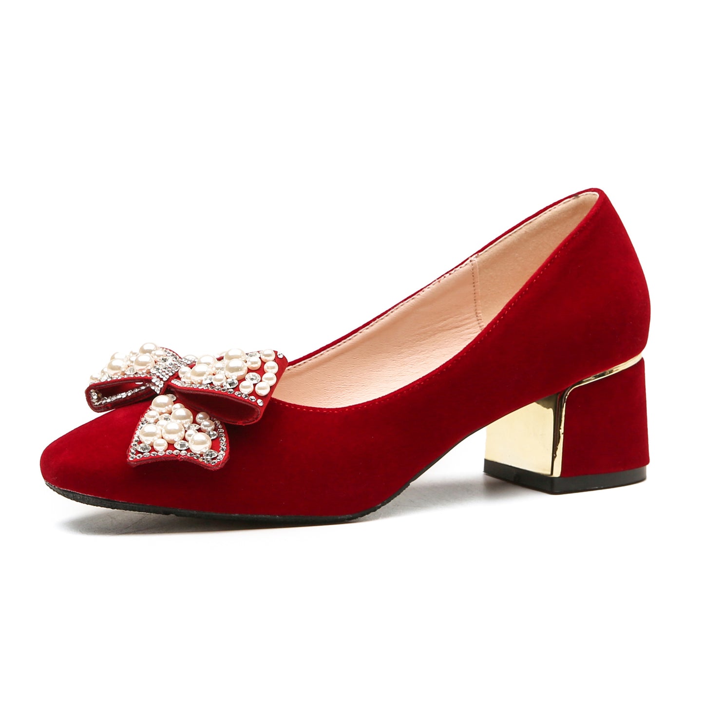 Toe Chunky High Large Size Wedding Bridal Clothing Two-way Banquet Women's Fashion Shoes
