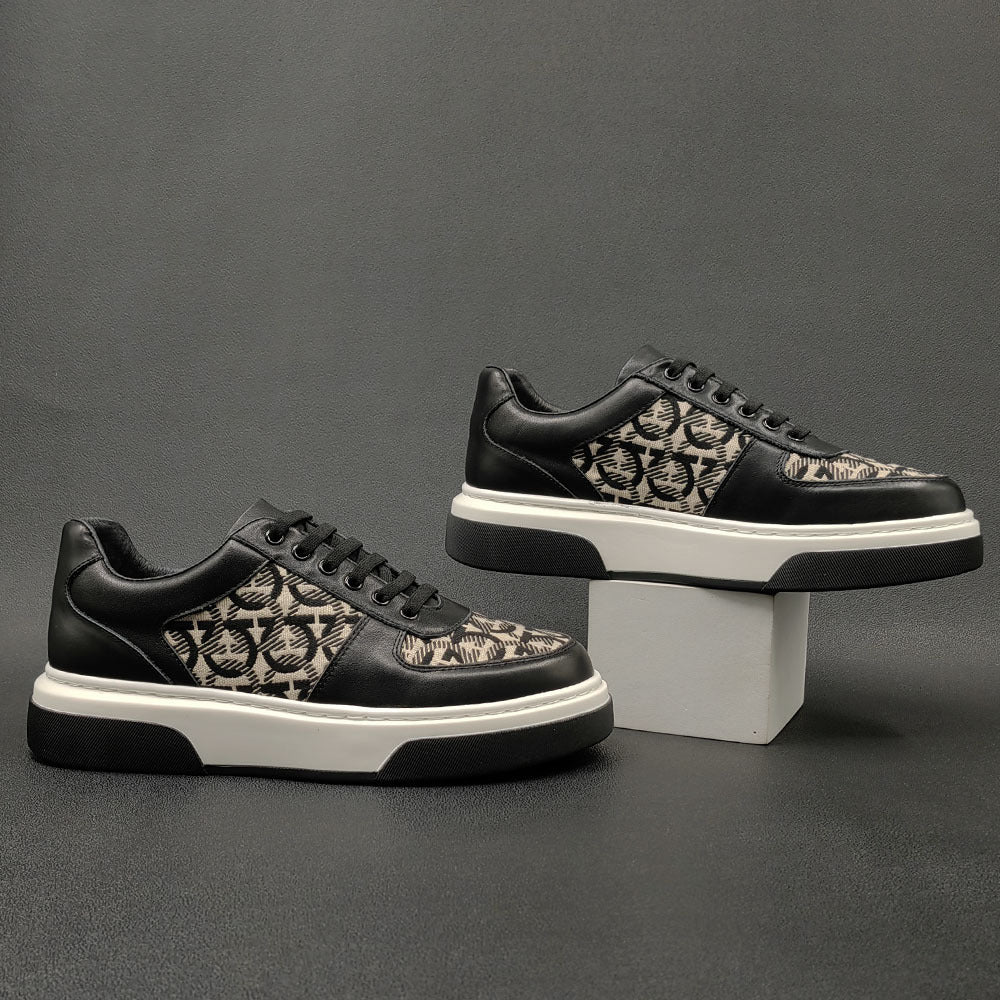 Men's Spring Fashionable Light Luxury Platform Sneakers