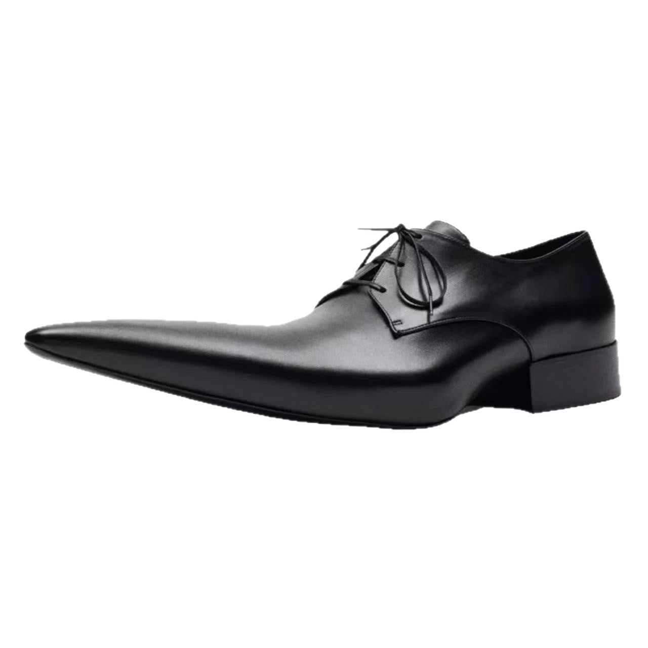 Paris Pointed Toe Special Hairstylist Derby Men's Casual Leather Shoes