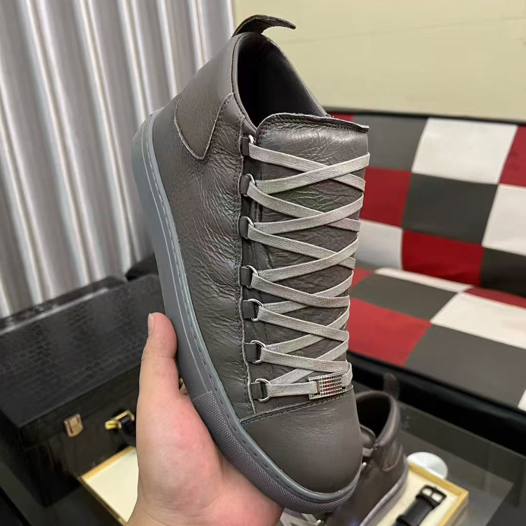 Men's Classic Paris Black Pleated Oil Wax Men's Shoes