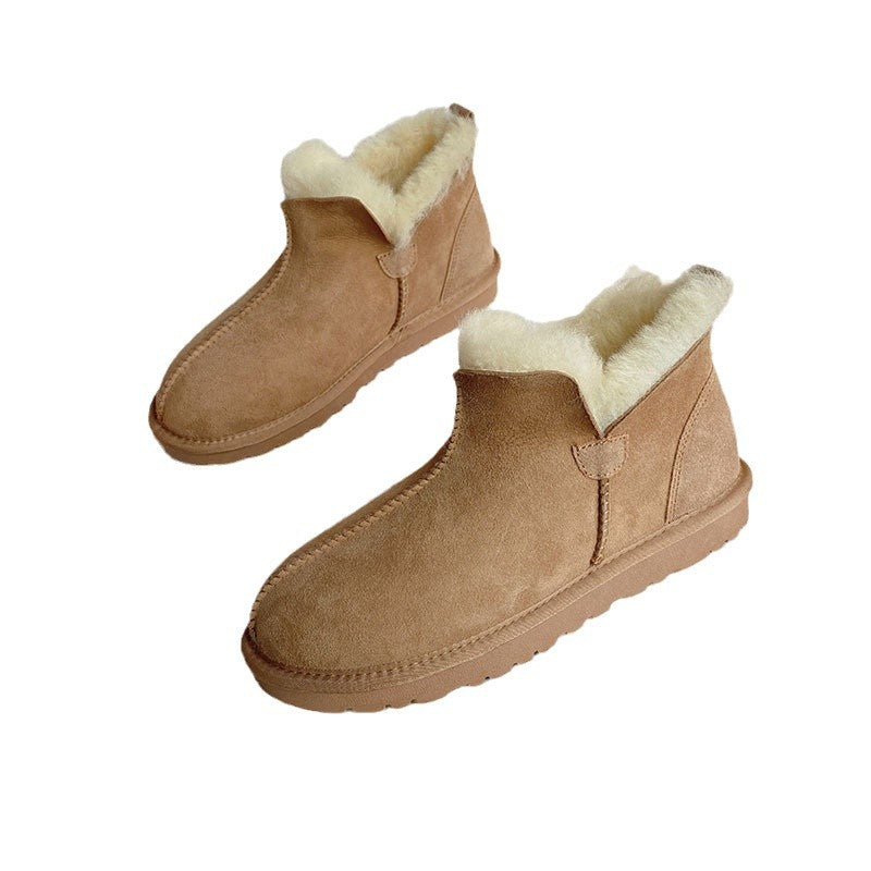Men's Fur Integrated Plus Size Winter Warm Snow Boots