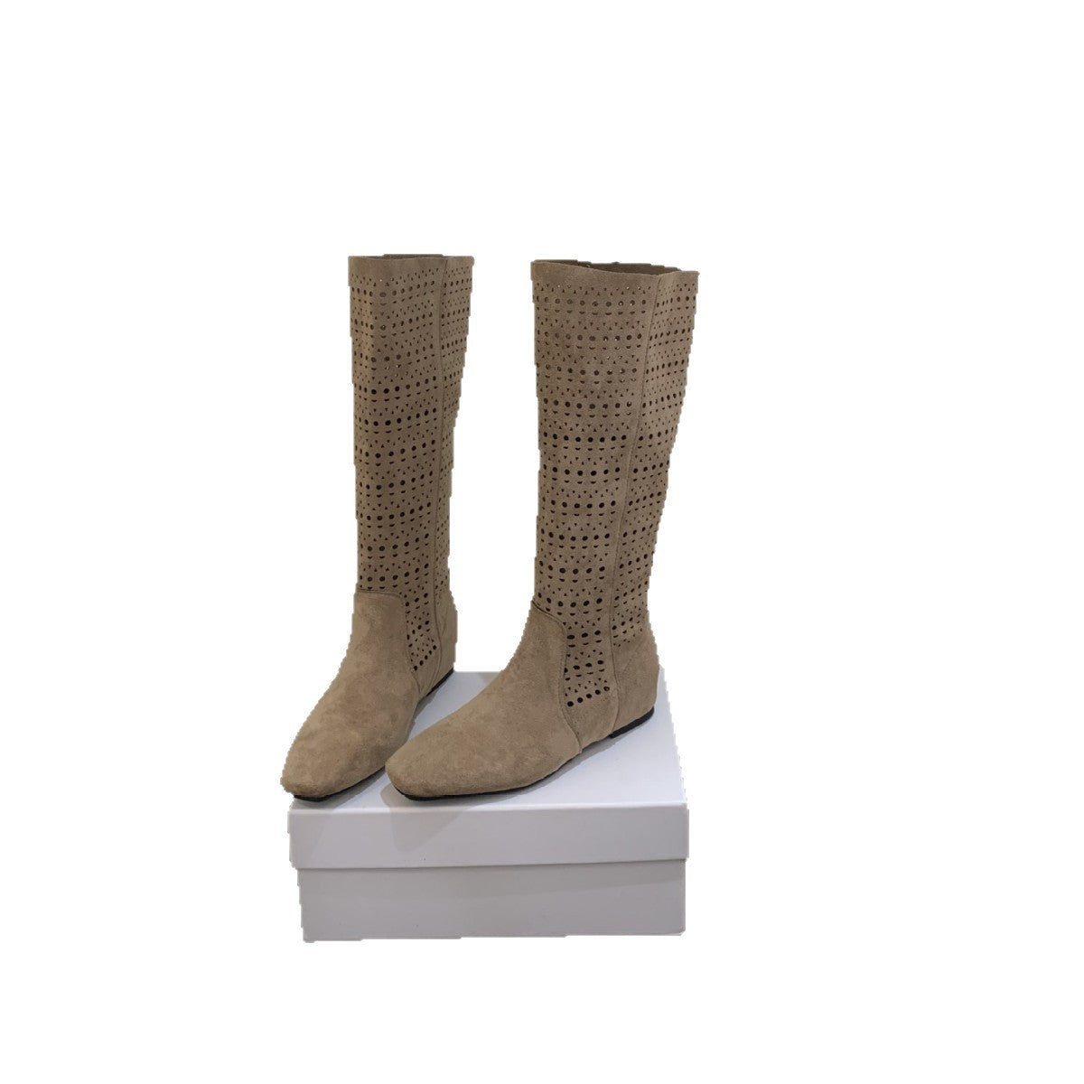 Women's Tax-free Height Increasing Insole Summer British Women's Leather Boots