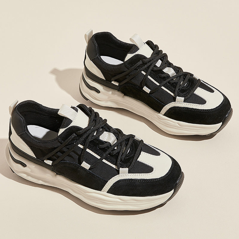 Women's White Autumn Thick Bottom Dissoed Board Casual Shoes