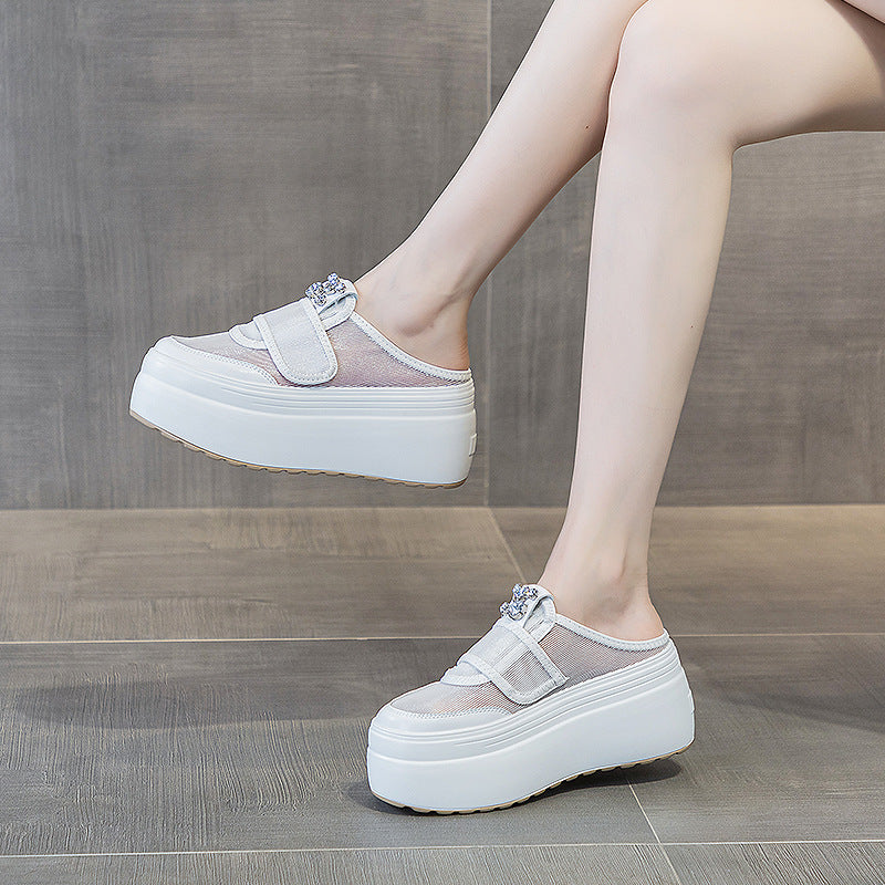Women's Semi Thick Bottom Increased Breathable Mesh Slippers