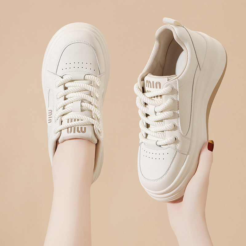Women's Retro Platform Height Increasing Dissoed Versatile Casual Shoes