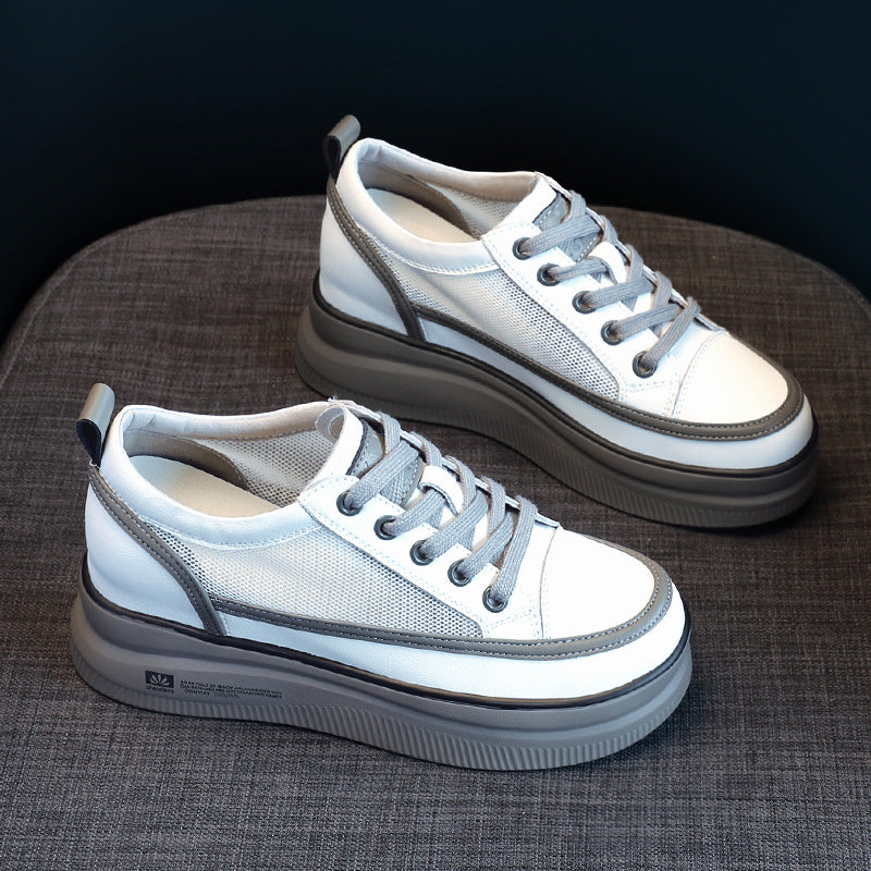 Women's Height Increasing Insole White Tide Sports Sneakers