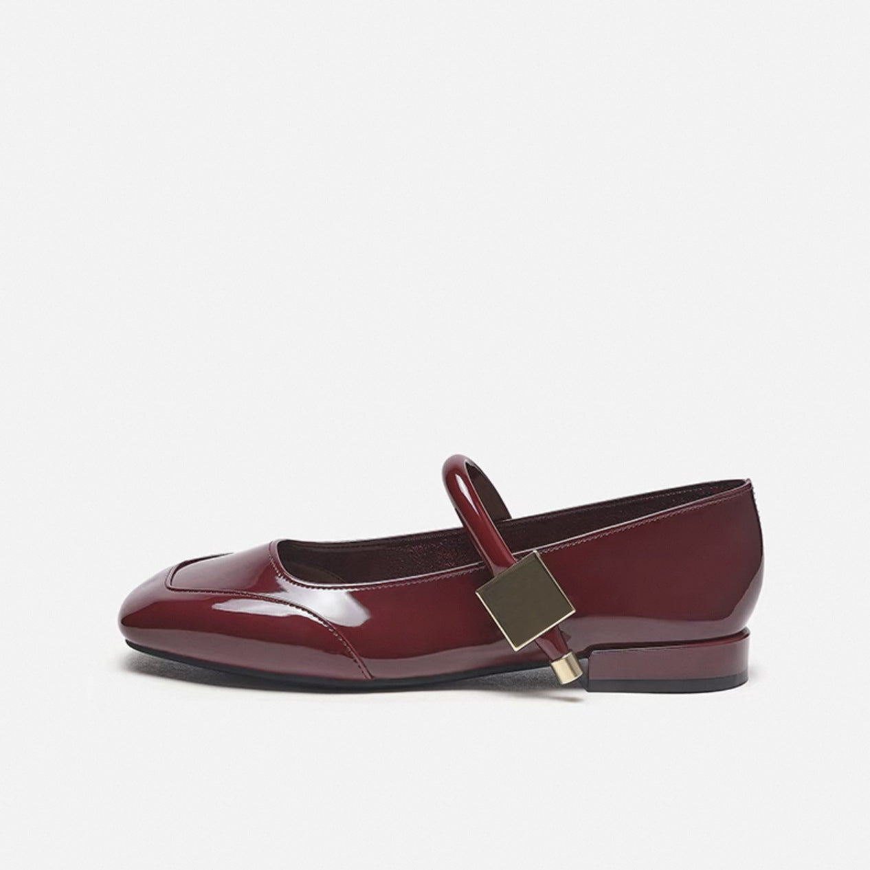 Women's Sheepskin Red Mary Jane French Vintage Low-cut Women's Shoes