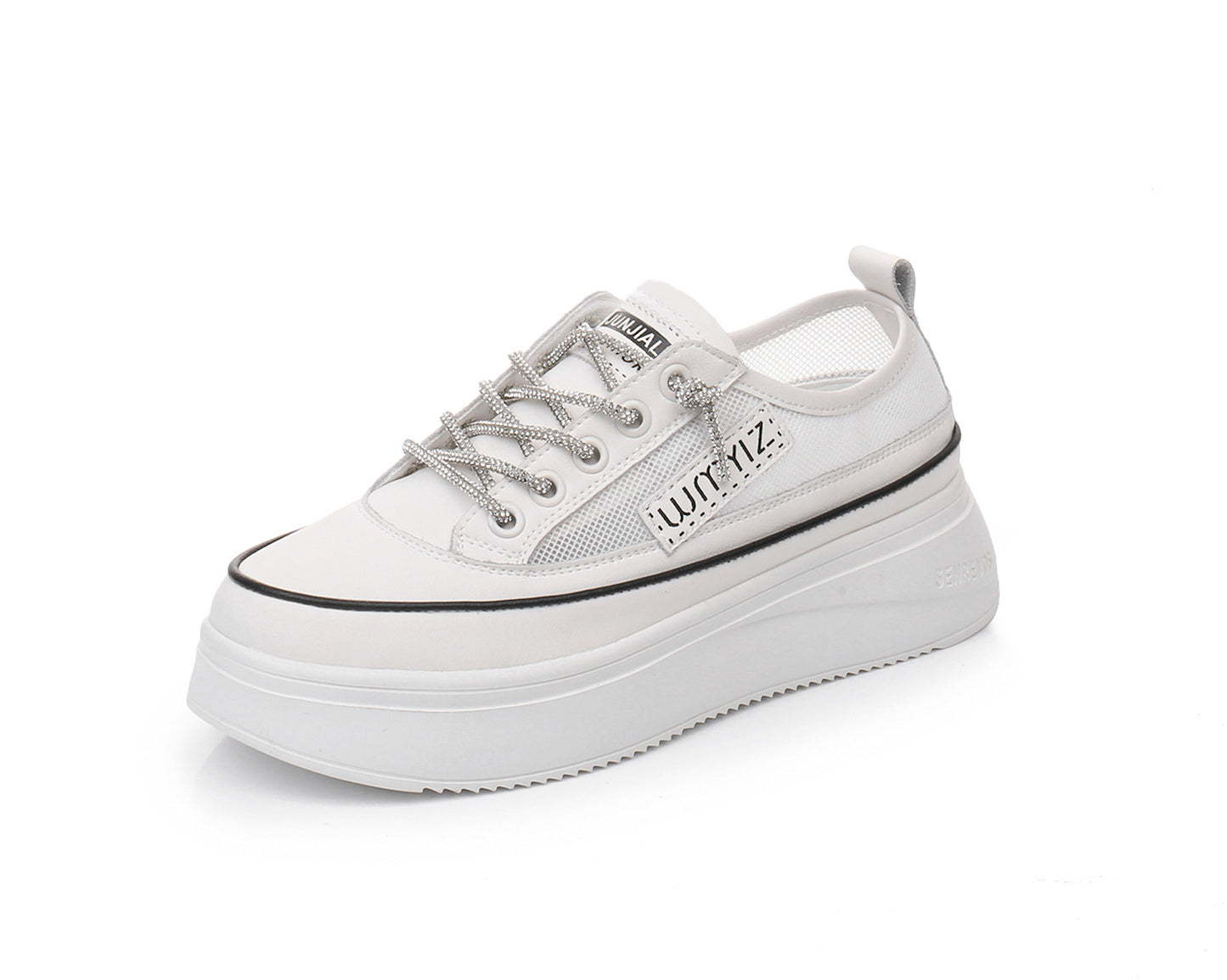 Women's & Men's Four White Front Fashion Thick Bottom Men's Shoes