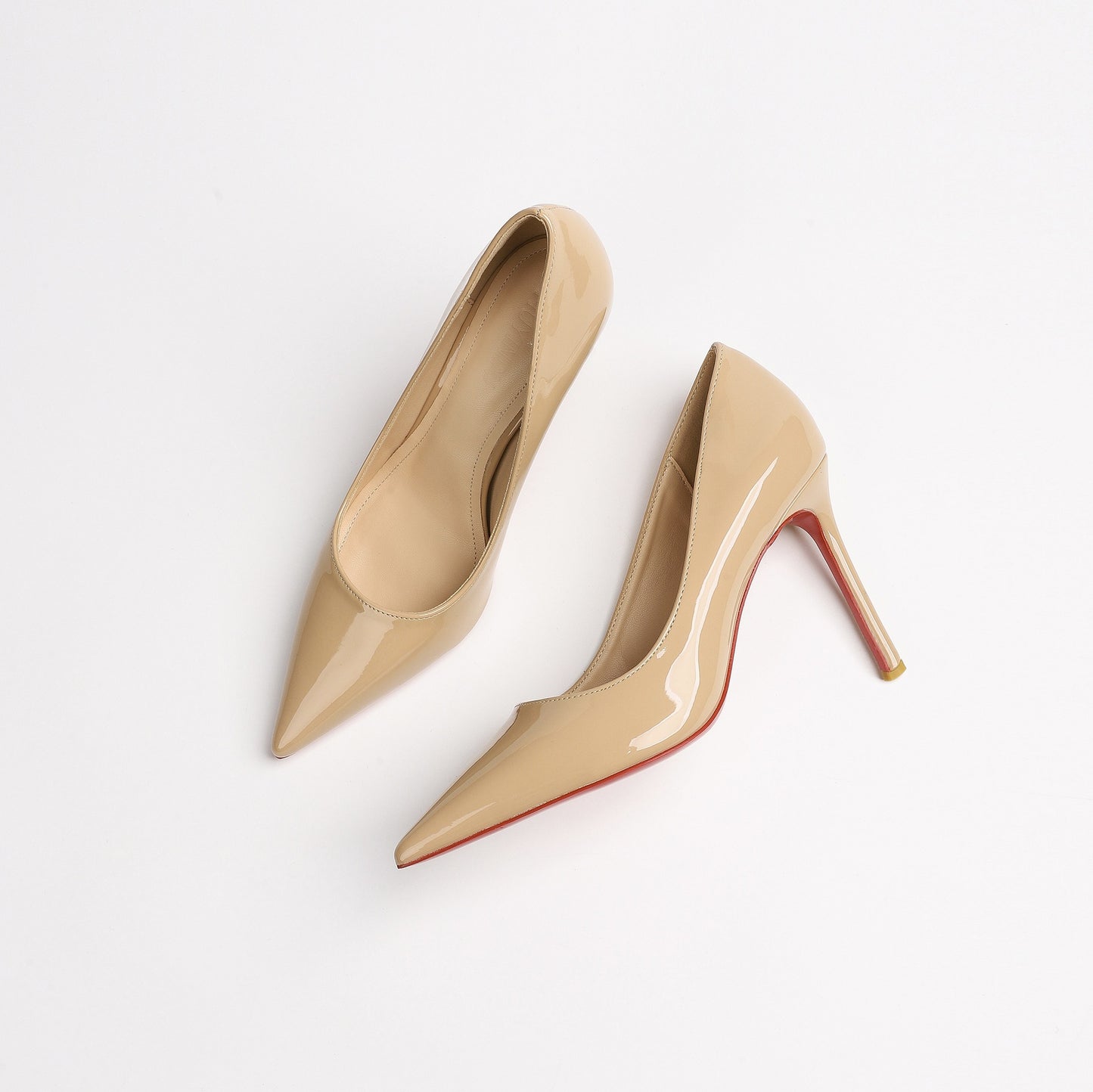 Women's Low-cut Stilettos Red High Professional Commute Patent Women's Fashion Shoes