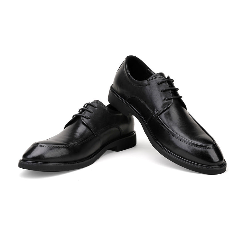 Men's Formal Wear British Style Top Layer Leather Shoes