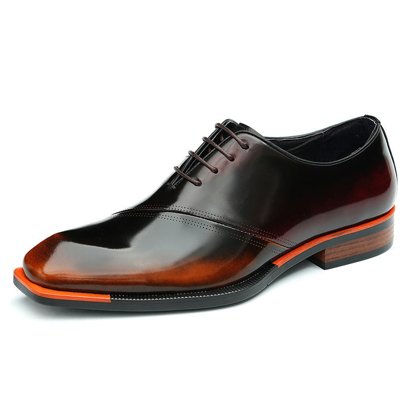 Men's Promotion Suit Formal Wear Cowhide British Wild Leather Shoes