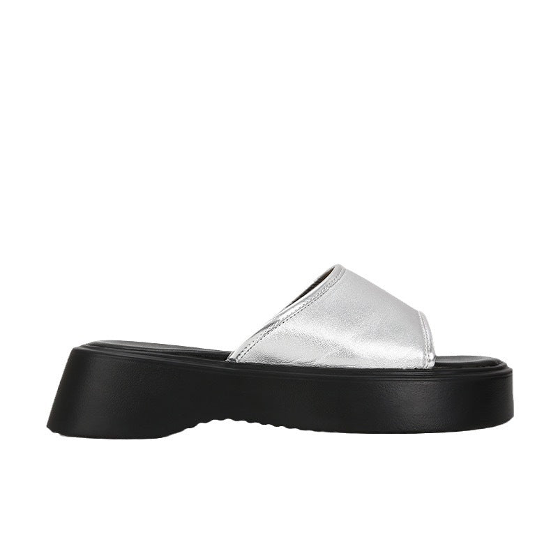 Women's Grape Mom Raise The Bottom Fashion Simple Round Head Slippers