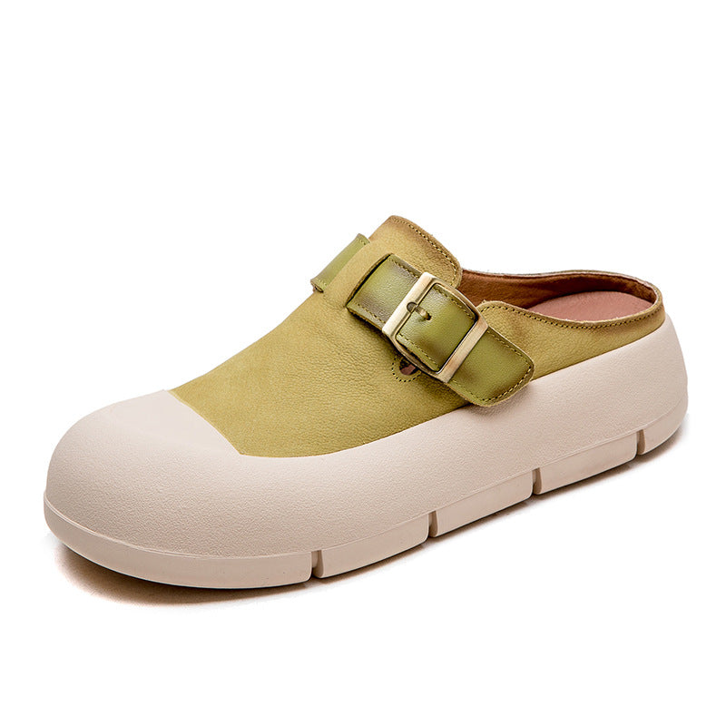 Women's Thick Bottom Toe Cap Minority Fashion Slippers