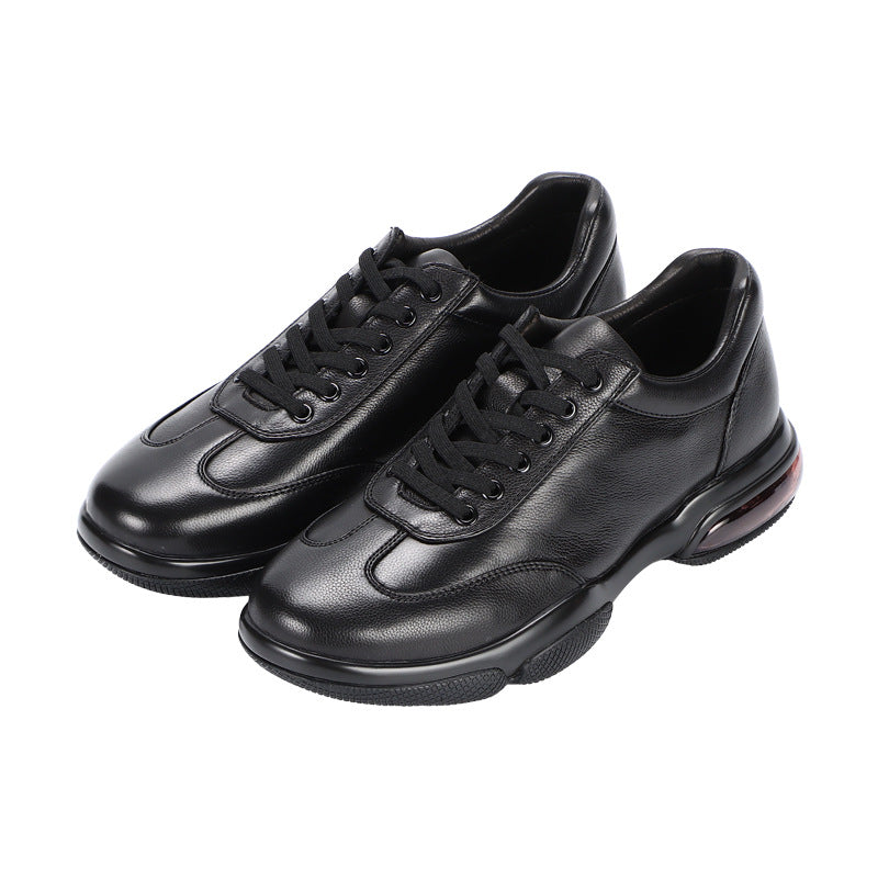 Men's Summer Breathable British Style Soft Genuine Leather Shoes