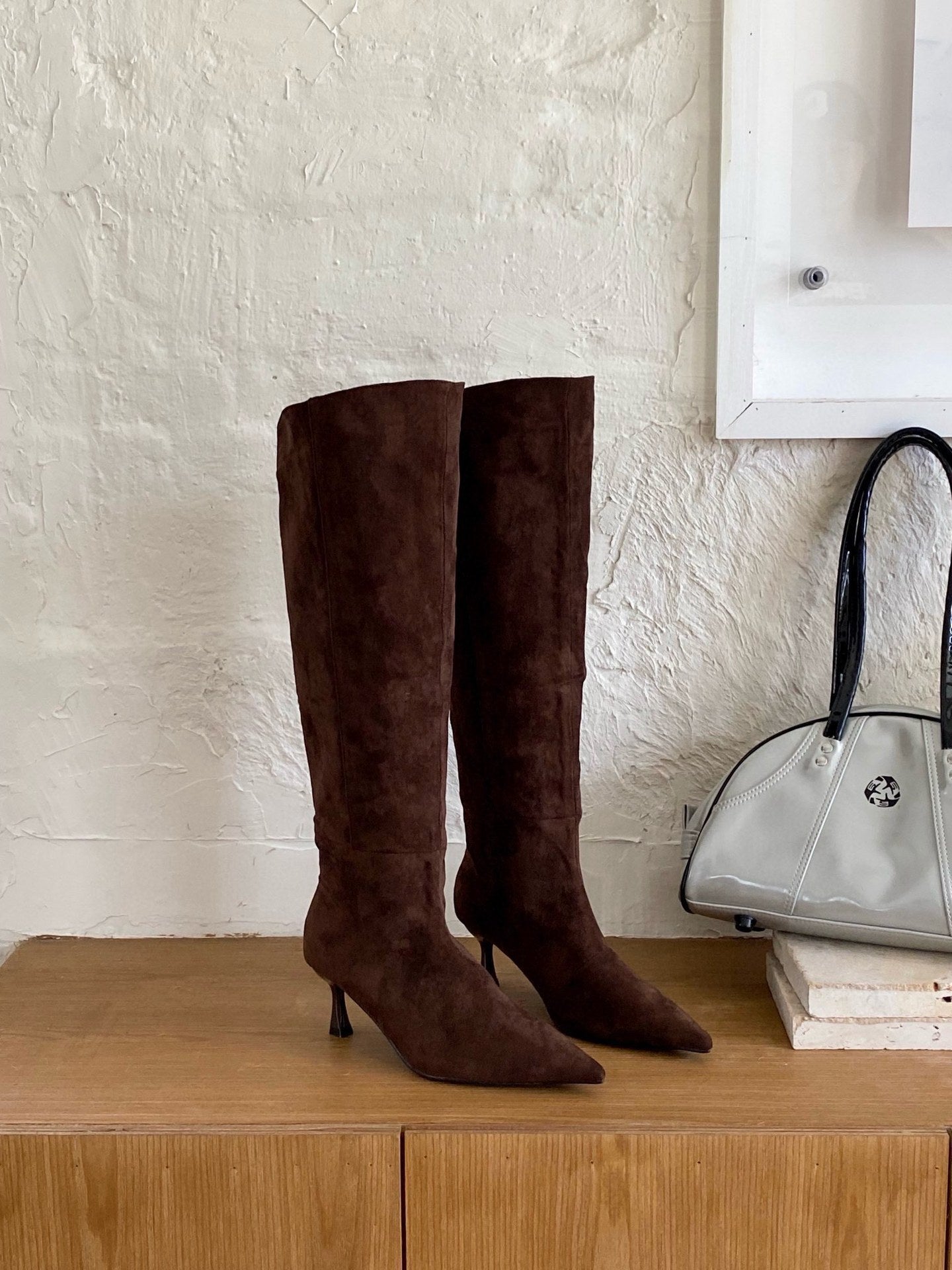 Tax-free Tube About Elegant Suede Stiletto Slimming Women's Leather Boots